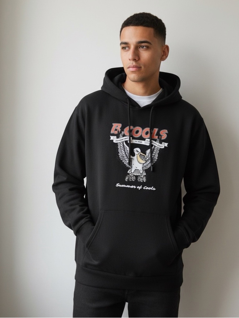 NWT BARNEY COOLS Pelican
Drawstring Hoodie In Black